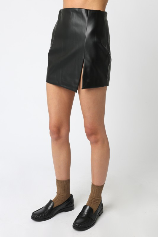 Brown Leather Skirt