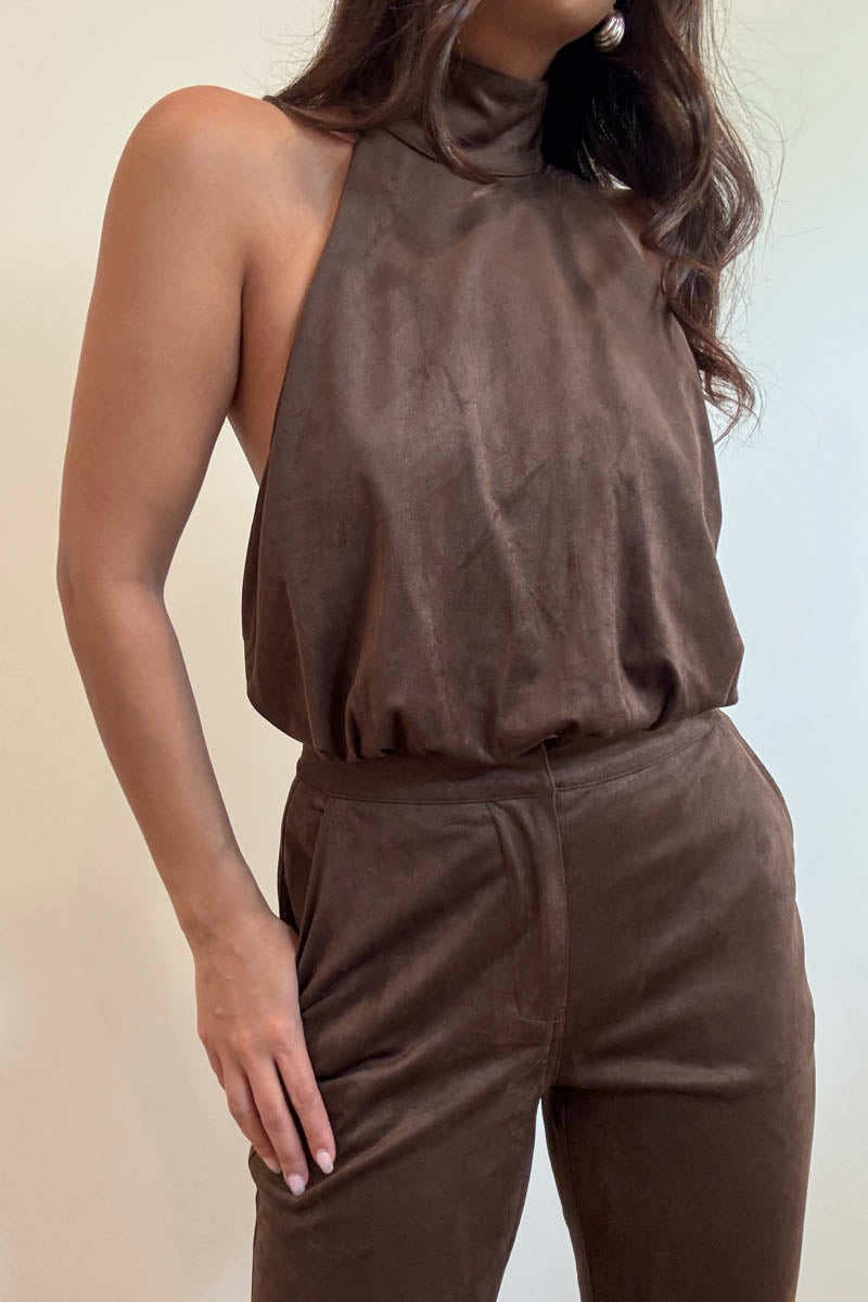 Cocoa Suede Top
