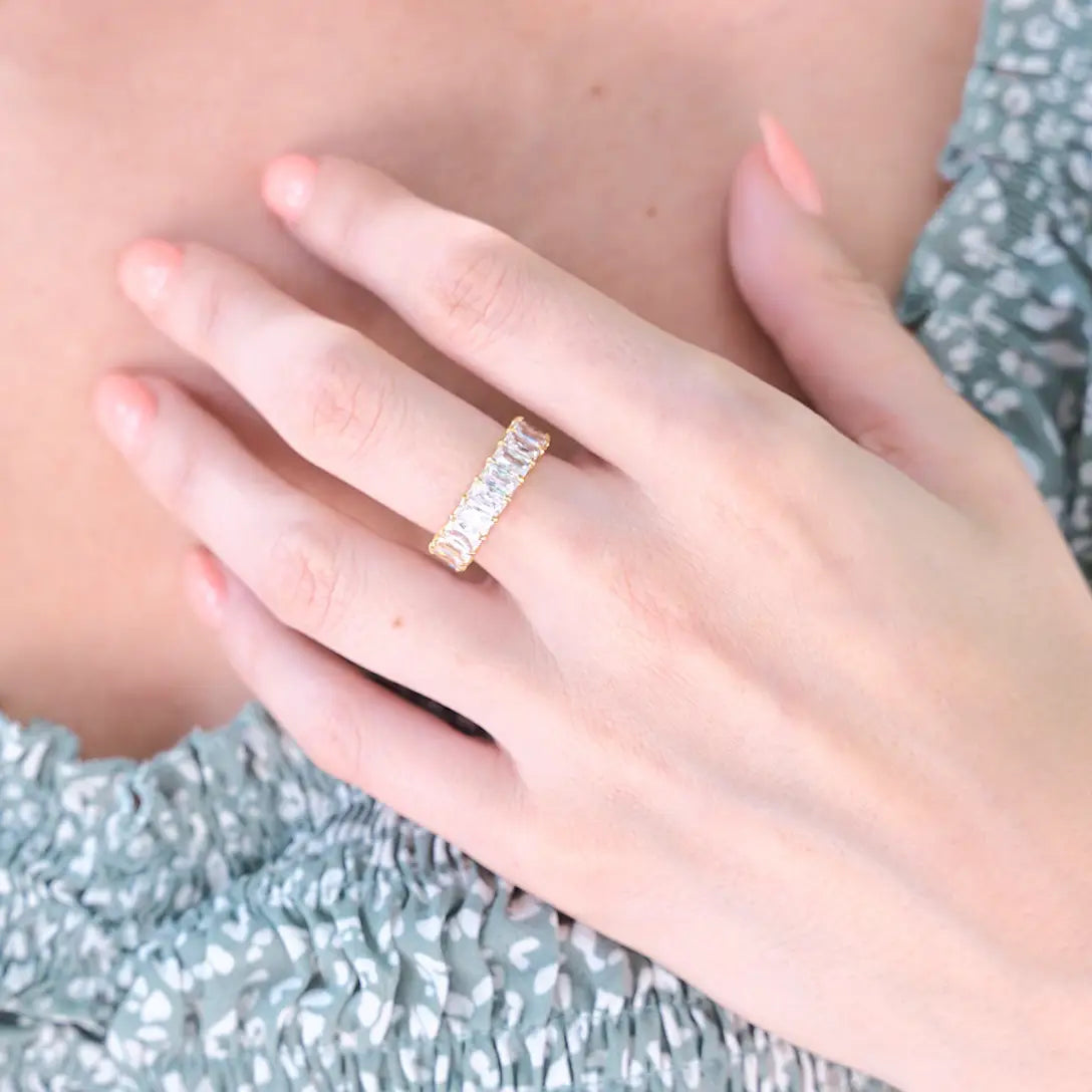 Gold Crystal RIng