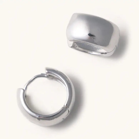 Silver Mimi Chunky Hoops