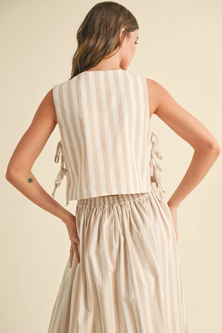 Zoey Striped Tie Top