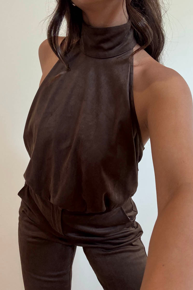 Cocoa Suede Top